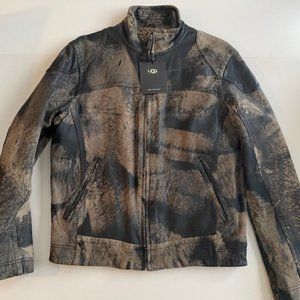 UGG Leather Garrapata Bomber Jacket